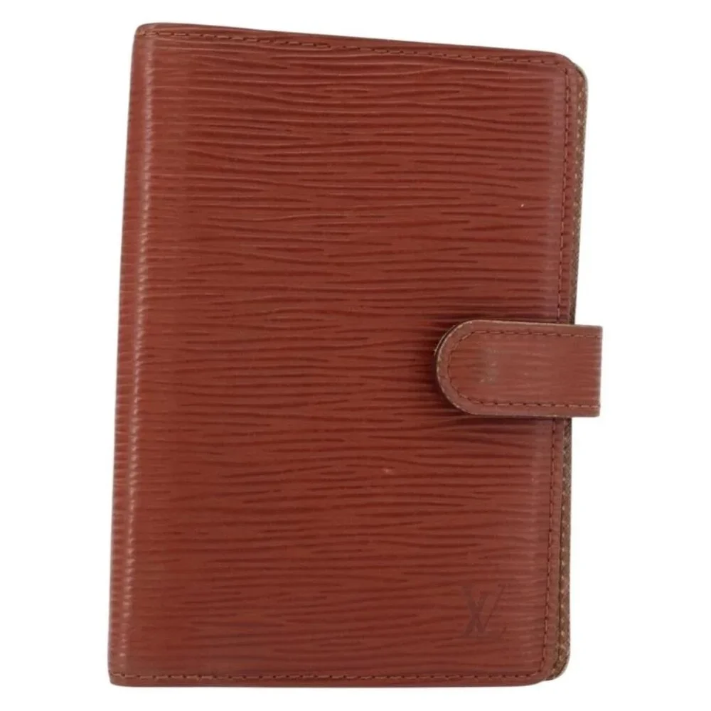 LOUIS VUITTON Epi Agenda PM Day Planner Cover Brown